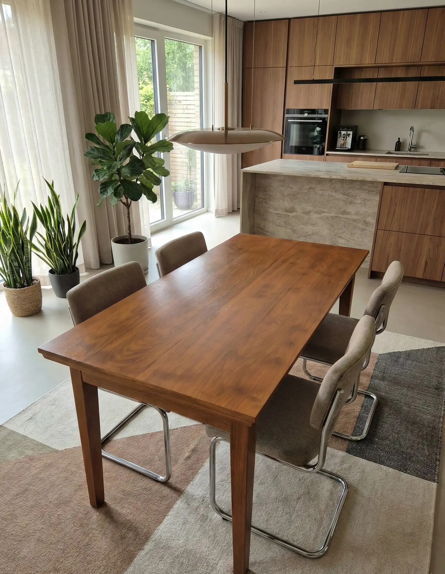 stół z litego drewna bukowego z drewnianą dostawką