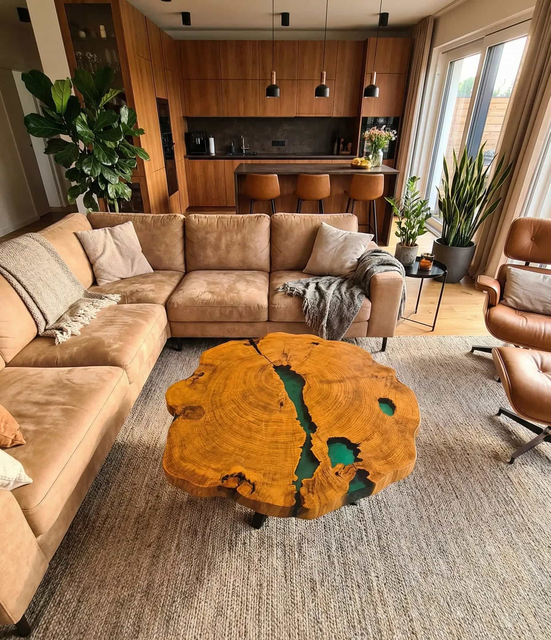 Stolik kawowy "Motylek dębowy"