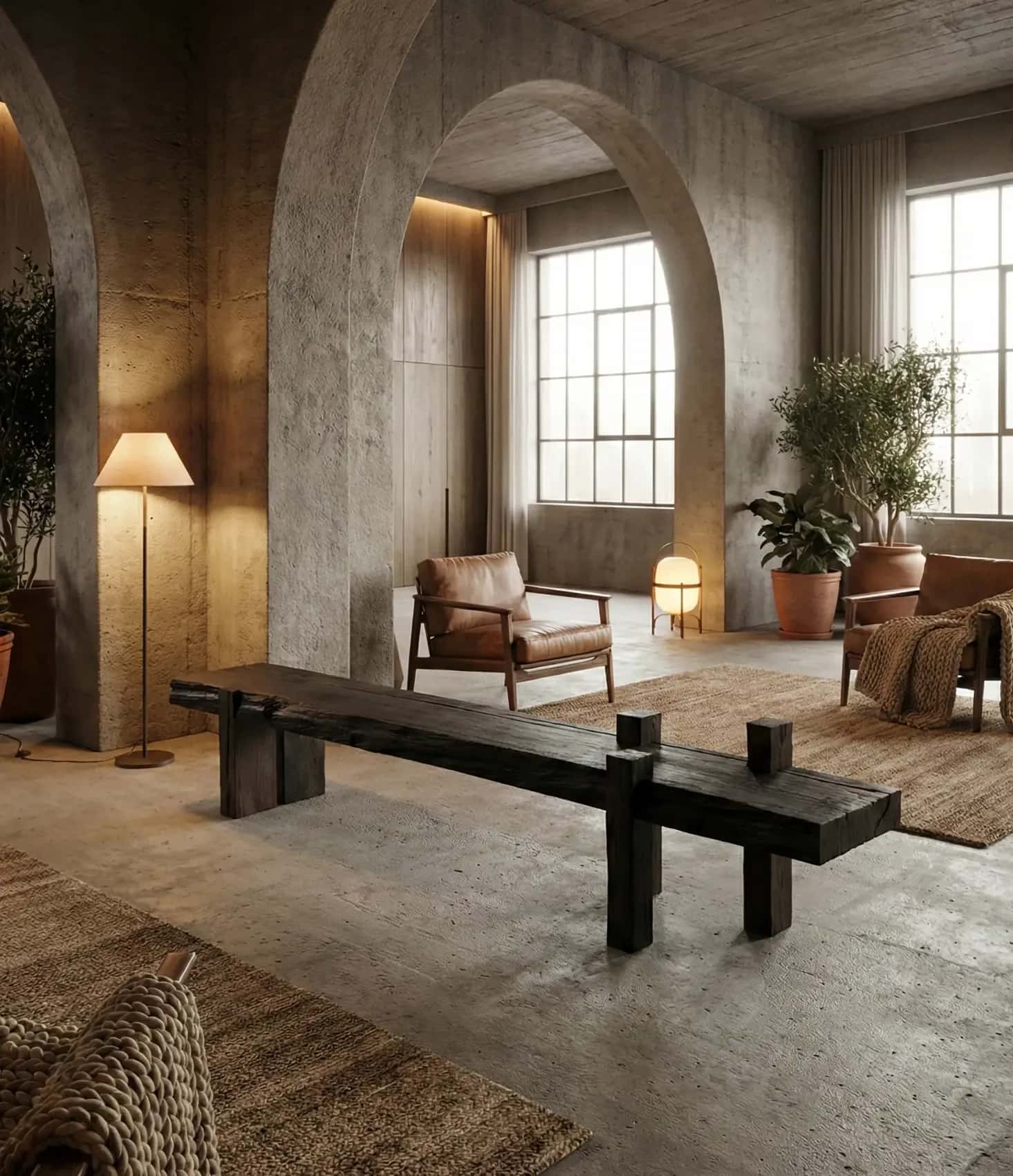 Brutalistyczna ława "Tajemnica podziemi II"