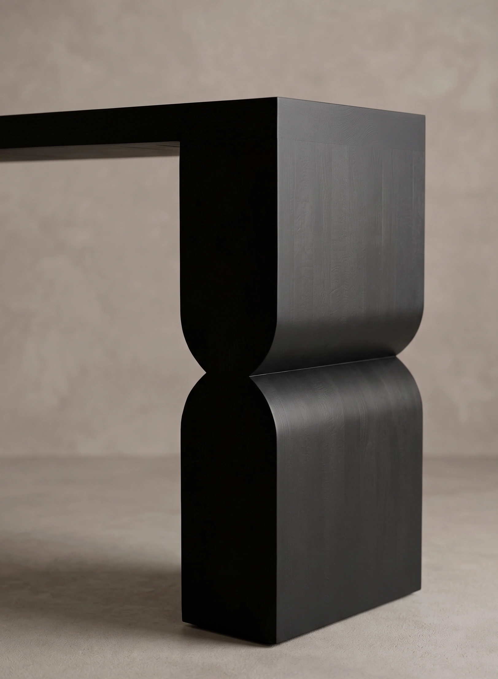 nowoczesna drewniana konsola - modern interior drewno